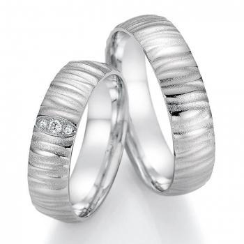 Nowotny-Collection Ruesch Trauringe Weissgold 66/48090-055 + 66/48100-055